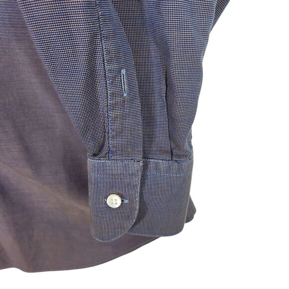 ERMENEGILDO ZEGNA‎ Shirt Mens 39 15.5 Purple Blue Sheen Button Dress Shirt - Picture 4 of 10